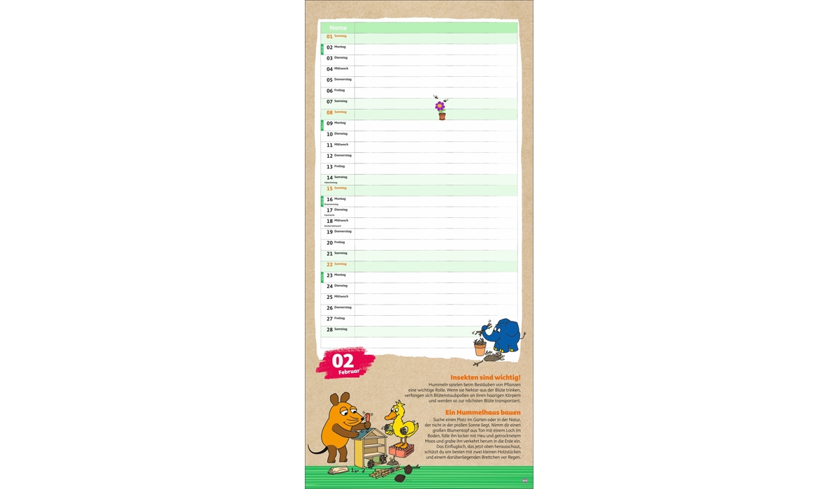 advertising calendar: Plan sustainably with the mouse 2026