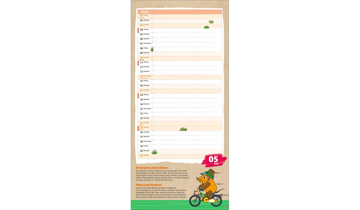 advertising calendar: Plan sustainably with the mouse 2026