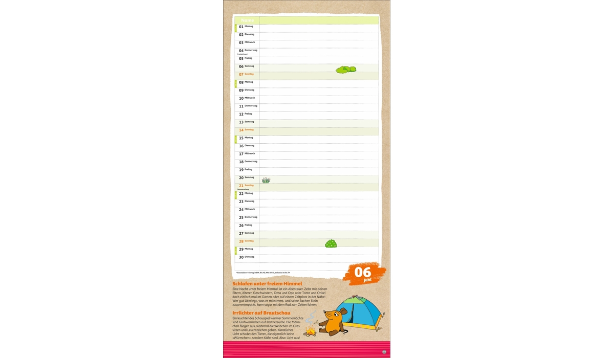 advertising calendar: Plan sustainably with the mouse 2026