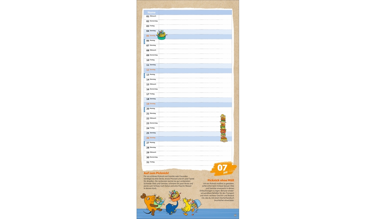 advertising calendar: Plan sustainably with the mouse 2026