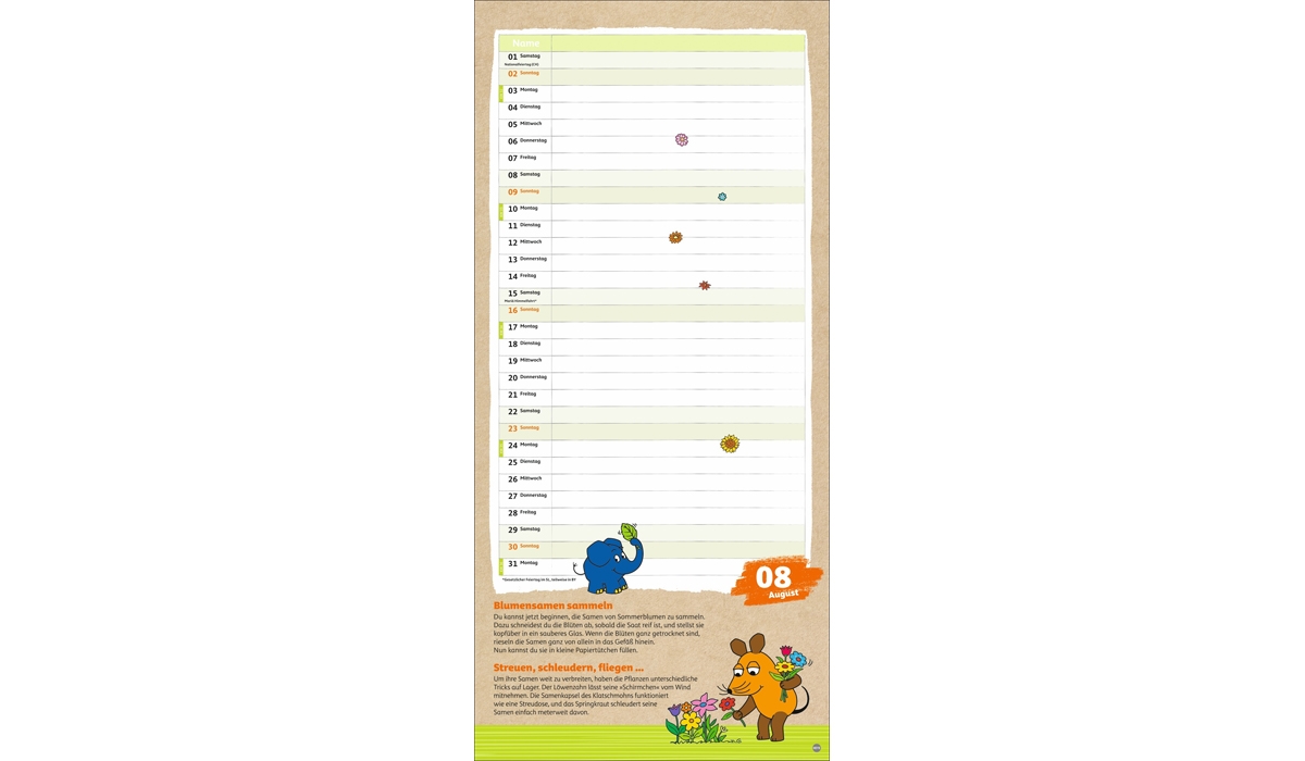 advertising calendar: Plan sustainably with the mouse 2026