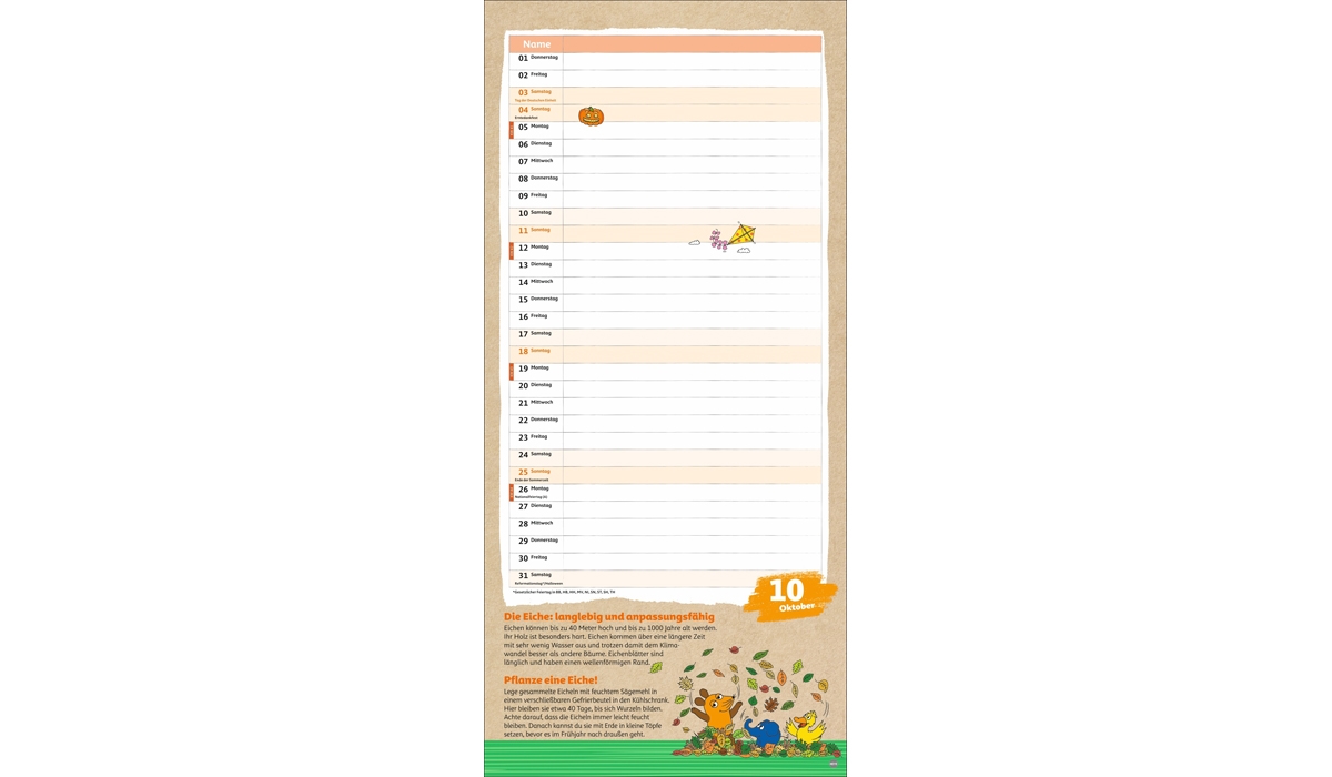 advertising calendar: Plan sustainably with the mouse 2026