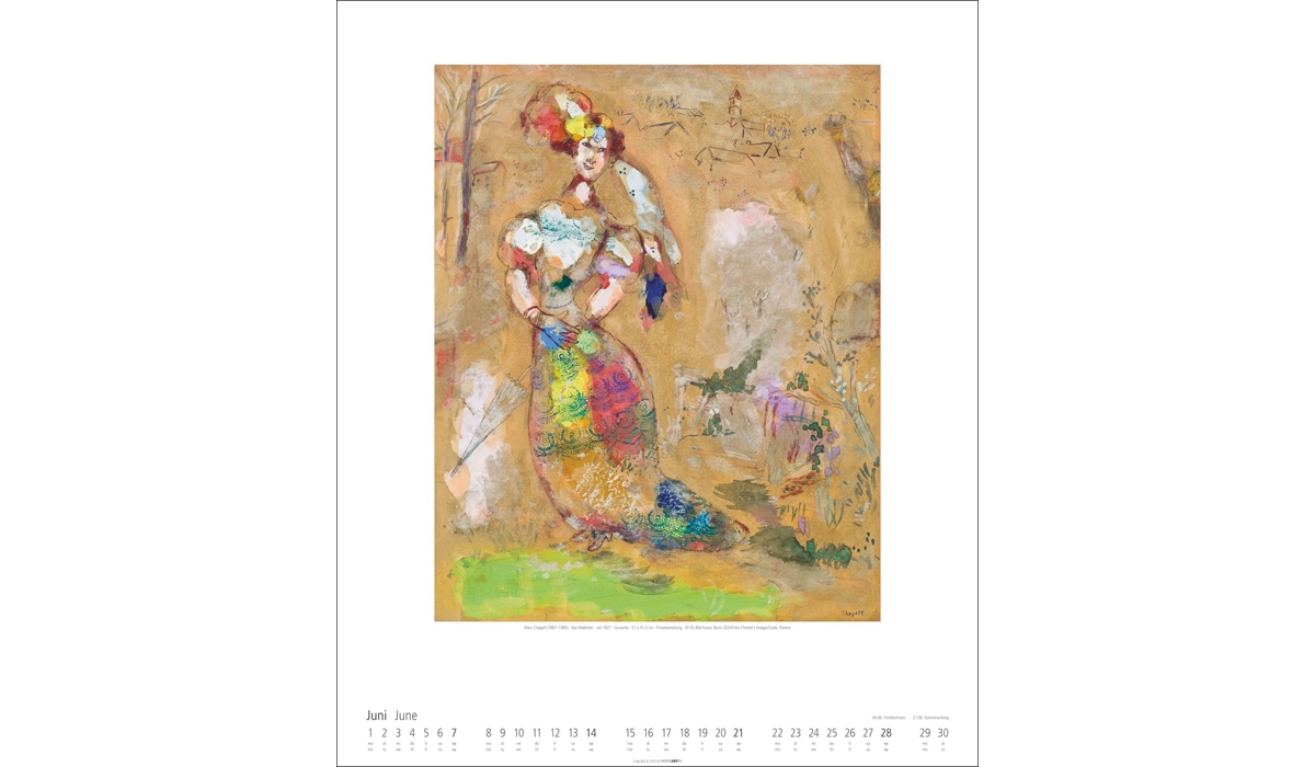 advertising calendar: Marc Chagall 2026