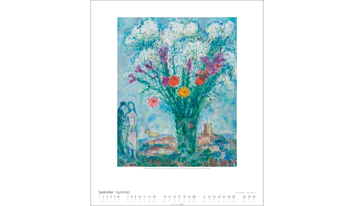advertising calendar: Marc Chagall 2026
