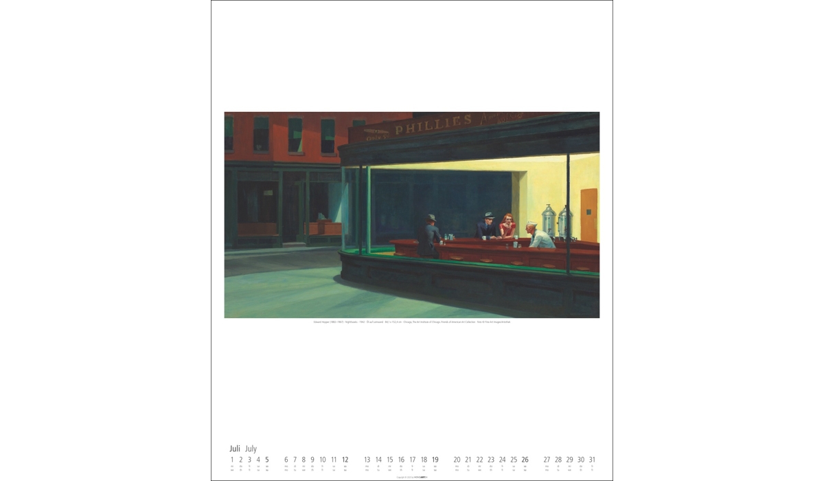 Werbekalender: Edward Hopper 2026