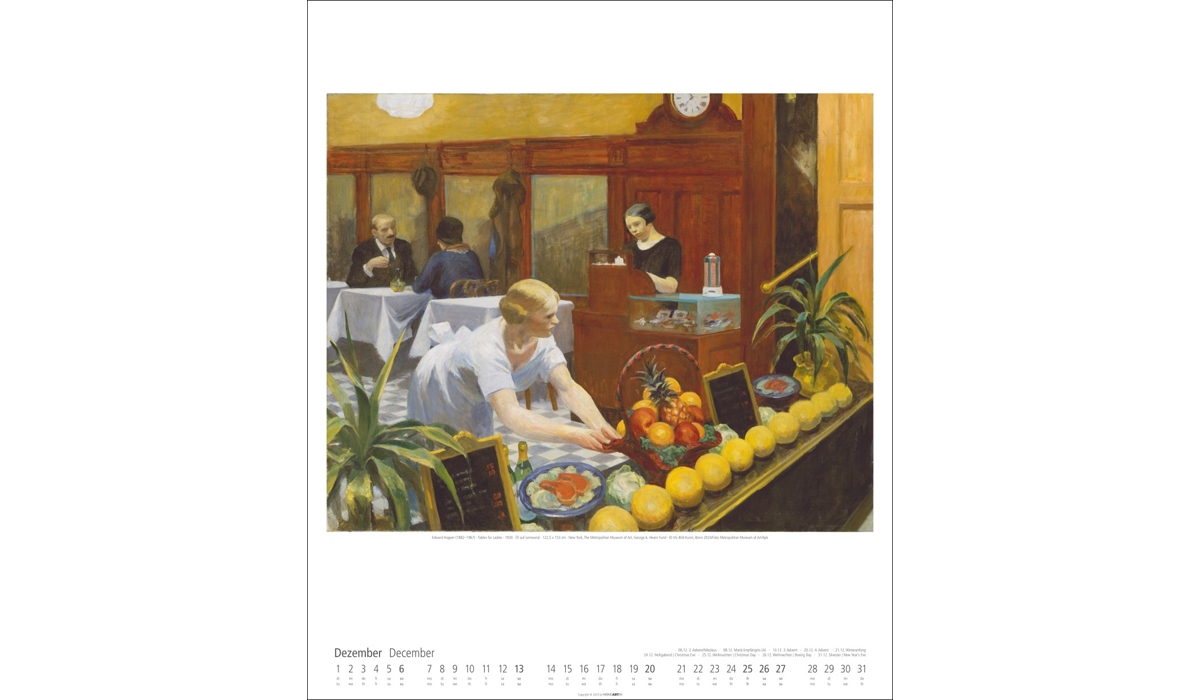 Werbekalender: Edward Hopper 2026