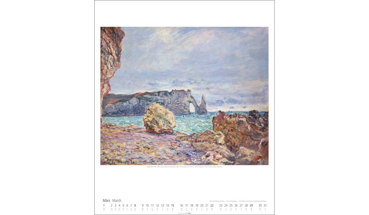advertising calendar: Claude Monet 2026