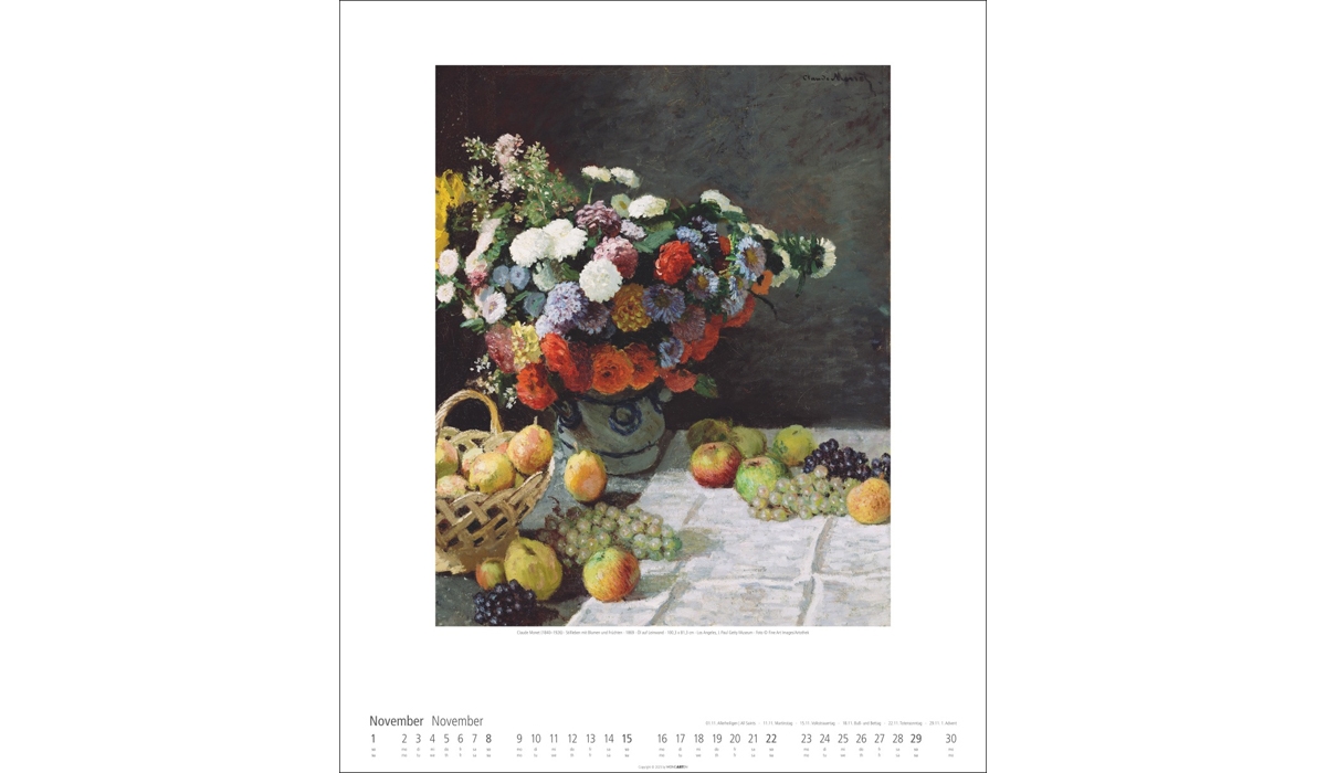 advertising calendar: Claude Monet 2026