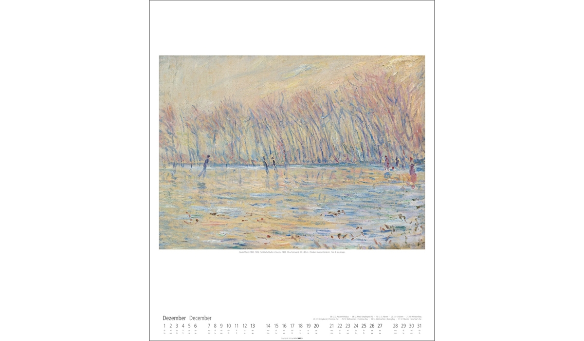 advertising calendar: Claude Monet 2026