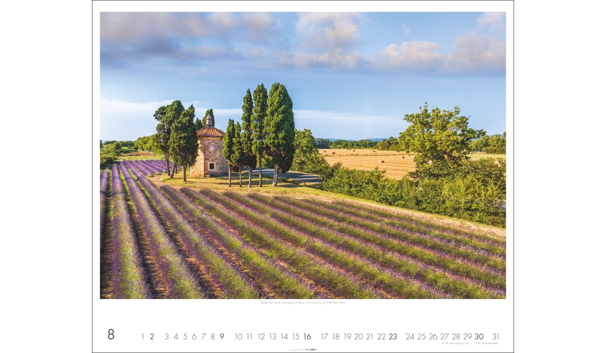 advertising calendar: Toskana 2026