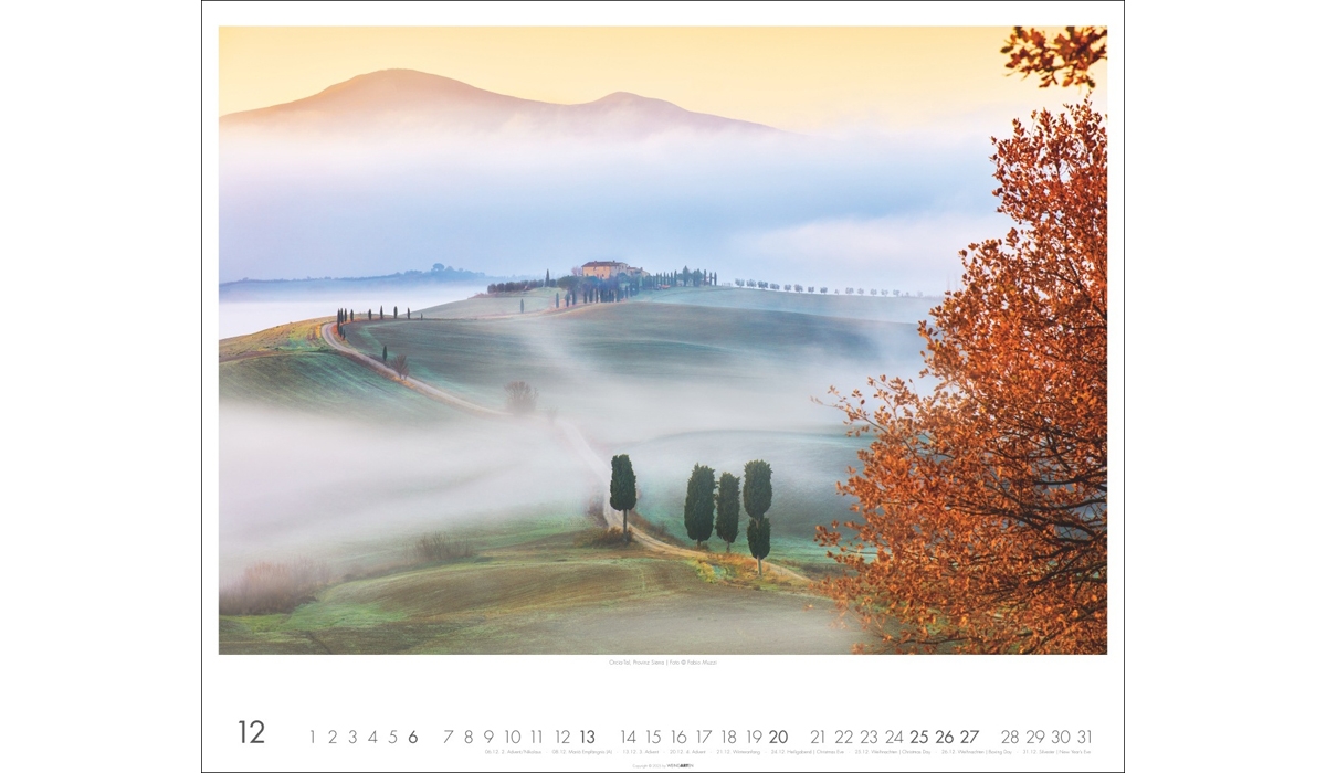 advertising calendar: Toskana 2026