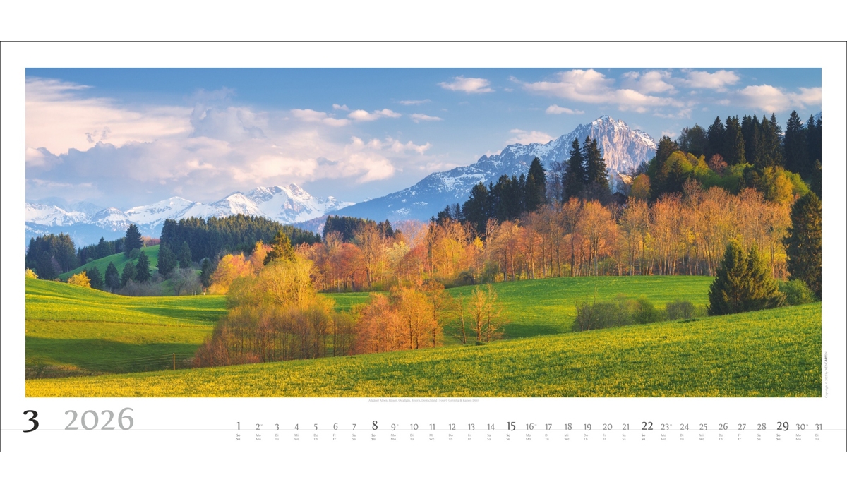 advertising calendar: Alpine Panorama 2026