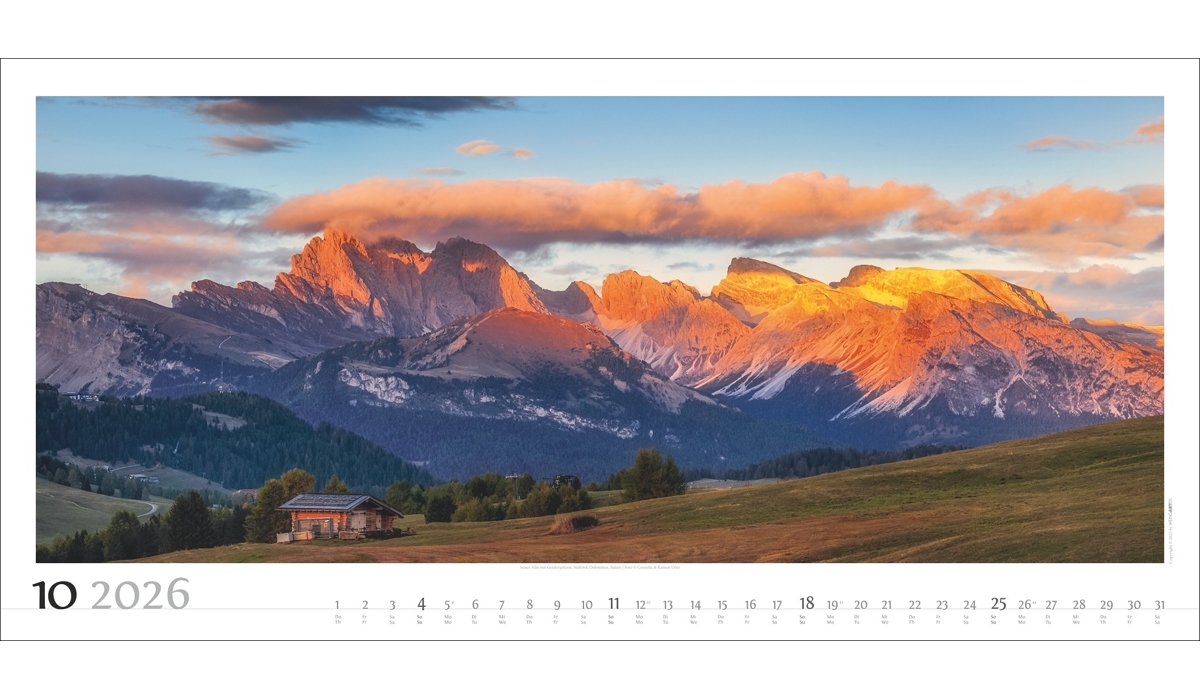 advertising calendar: Alpine Panorama 2026