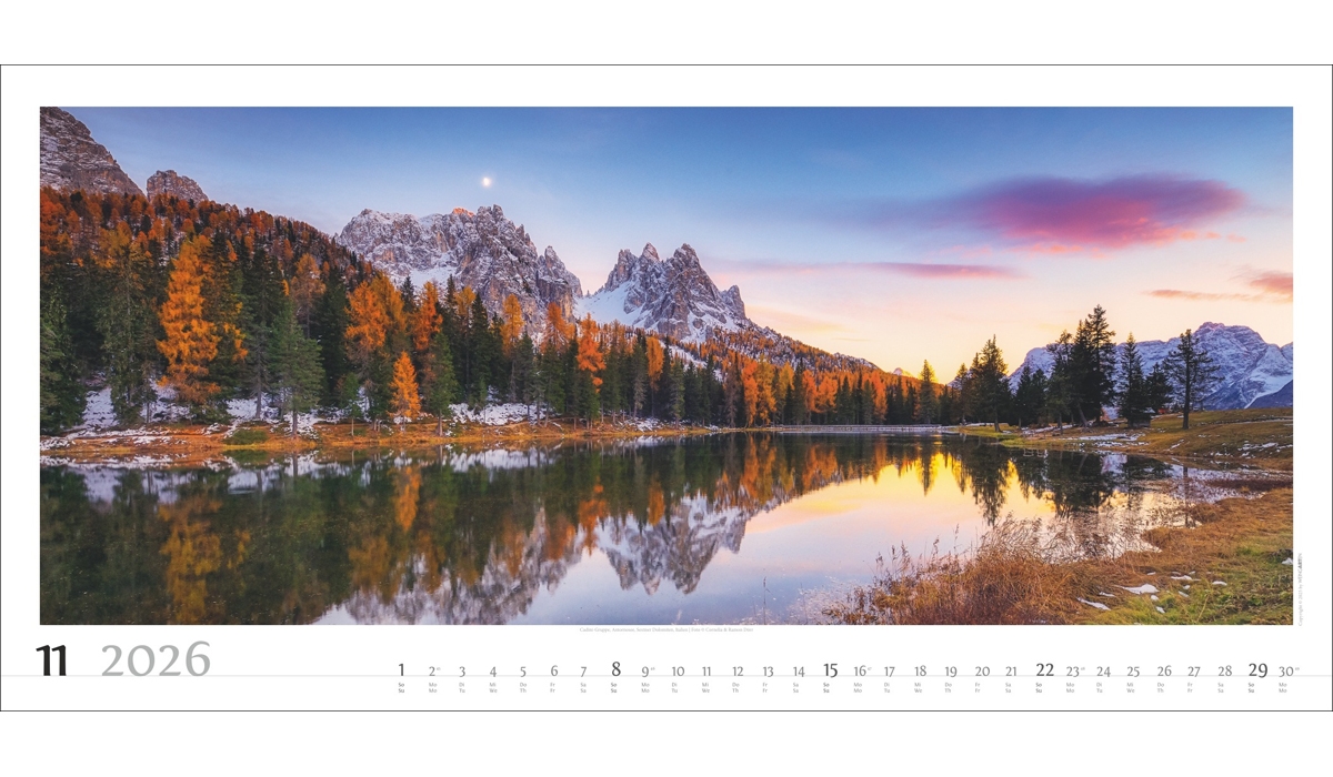 advertising calendar: Alpine Panorama 2026
