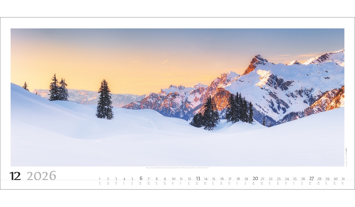 advertising calendar: Alpine Panorama 2026