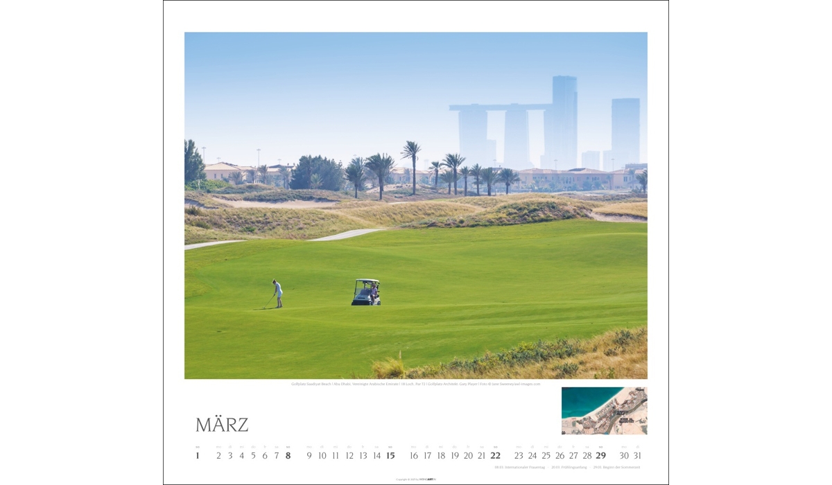 Werbekalender: Golf 2026