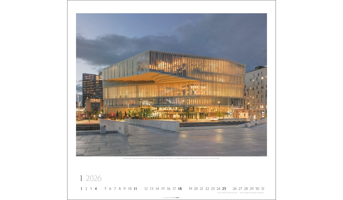 Werbekalender: Moderne Architektur 2026
