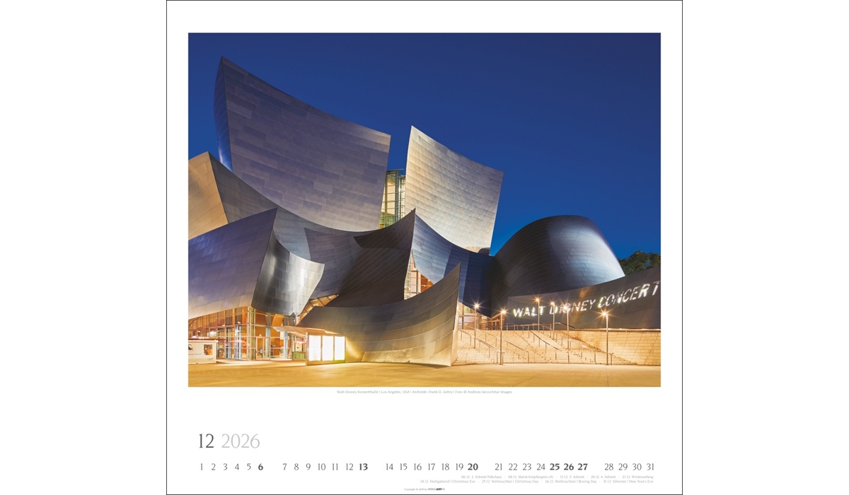 Werbekalender: Moderne Architektur 2026