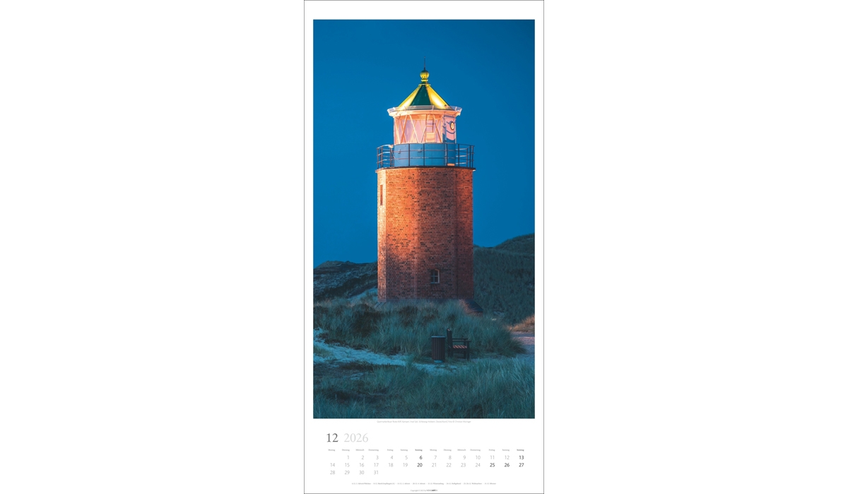 advertising calendar: Lighthouses 2026