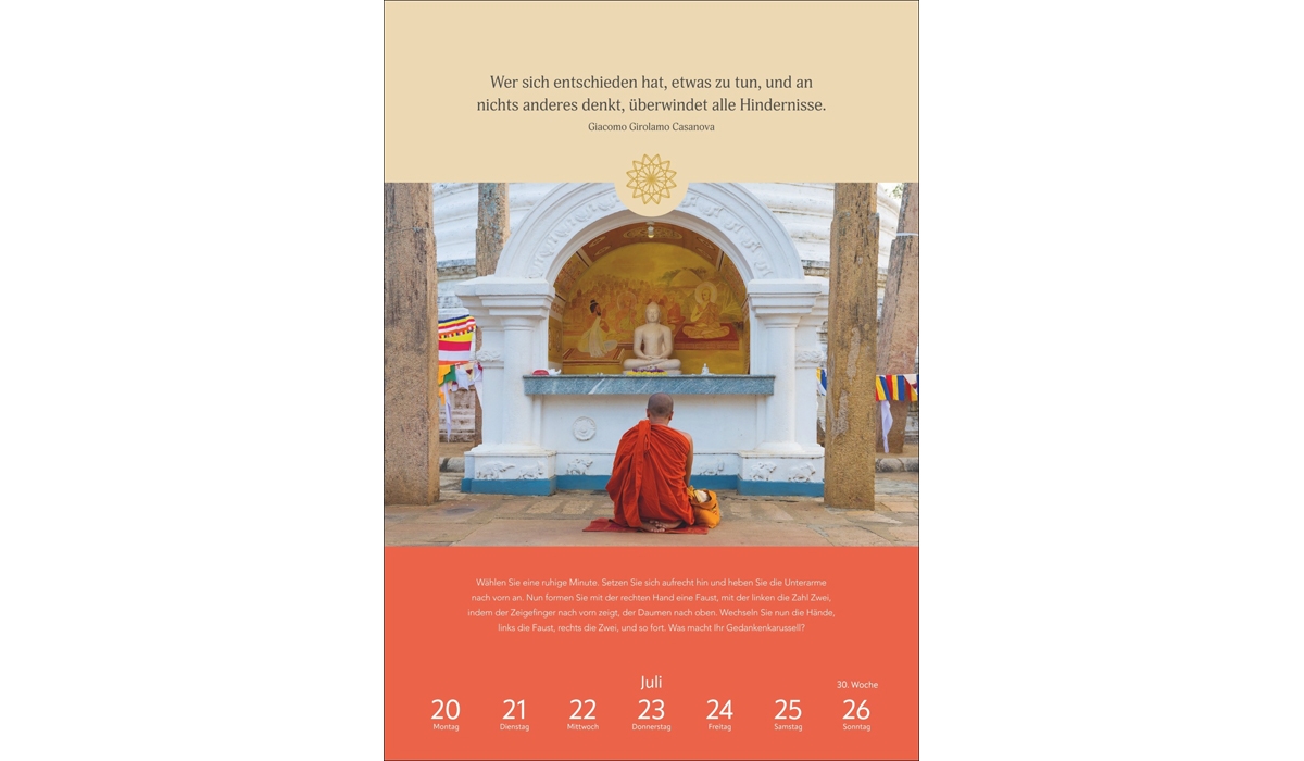 advertising calendar: Paths of mindfulness weekly culture calendar 2026