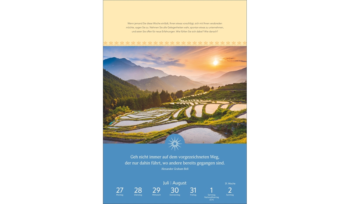 advertising calendar: Paths of mindfulness weekly culture calendar 2026