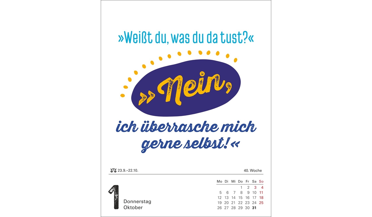 Werbekalender: Lange Rede kurzer Gin Tagesabreißkalender 2026