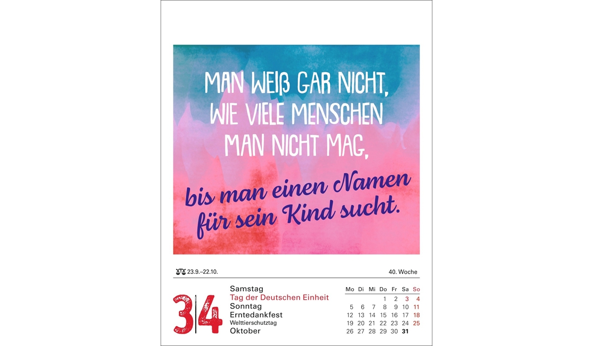 Werbekalender: Lange Rede kurzer Gin Tagesabreißkalender 2026