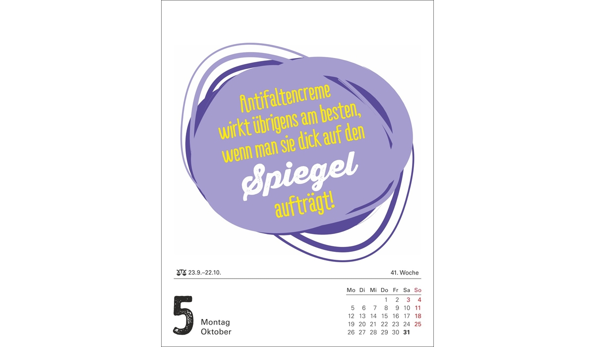 Werbekalender: Lange Rede kurzer Gin Tagesabreißkalender 2026