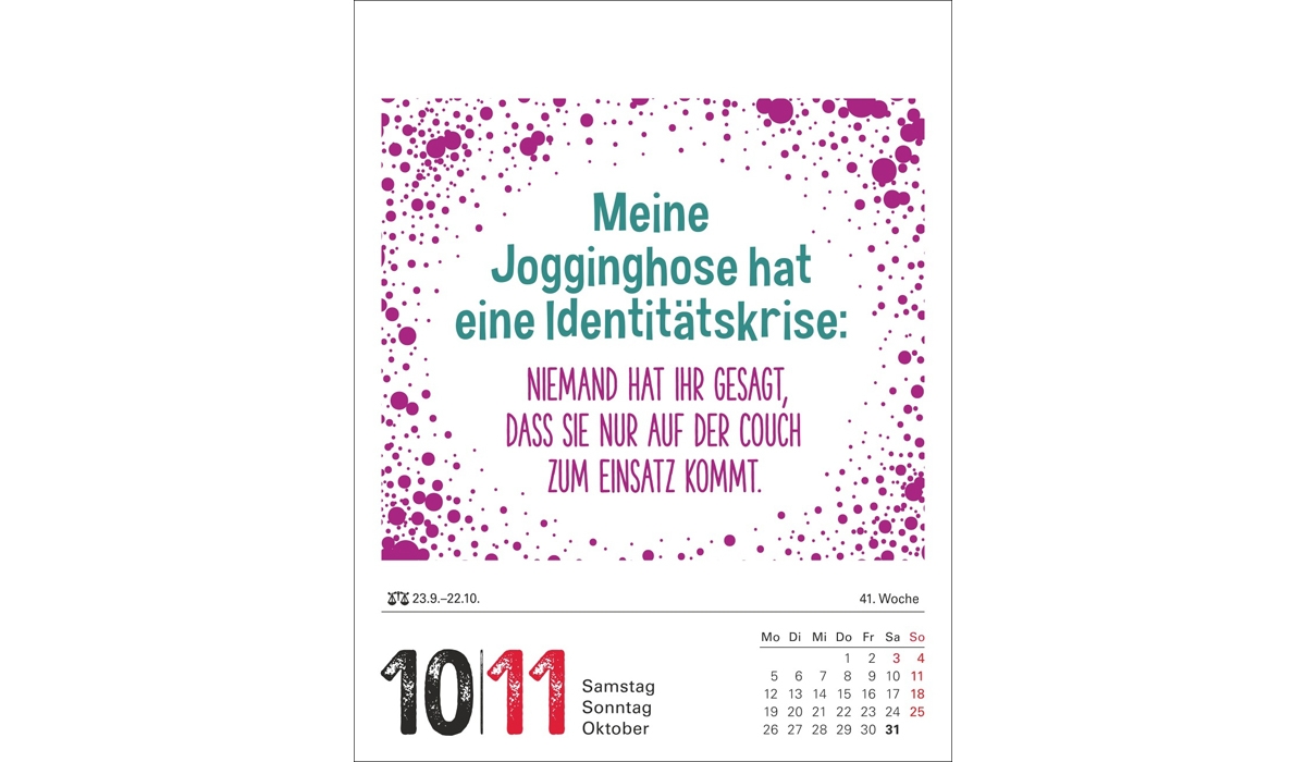Werbekalender: Lange Rede kurzer Gin Tagesabreißkalender 2026