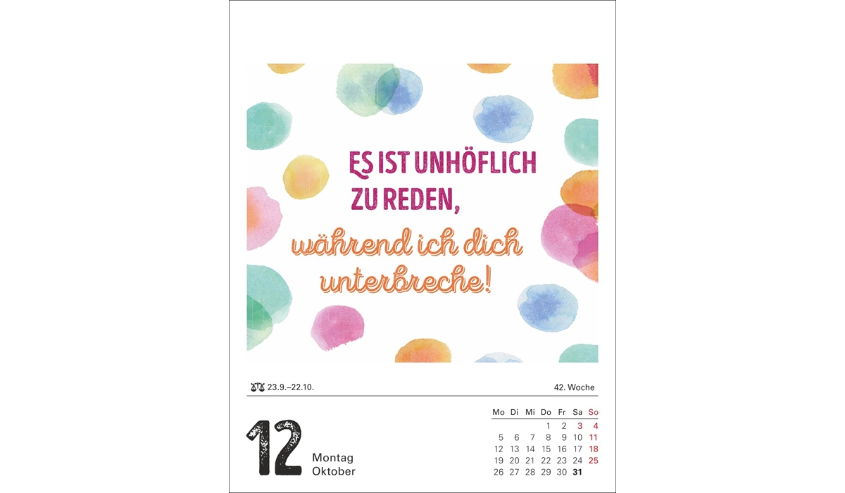 Werbekalender: Lange Rede kurzer Gin Tagesabreißkalender 2026