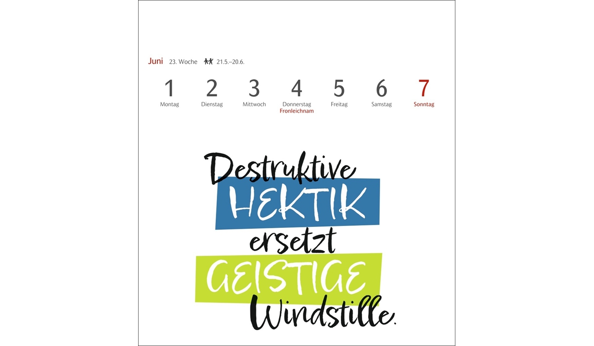 Werbekalender: Typo-Sprüche-Kalender Postkartenkalender 2026