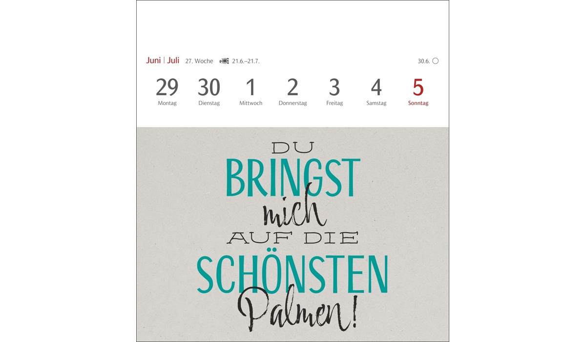 Werbekalender: Typo-Sprüche-Kalender Postkartenkalender 2026