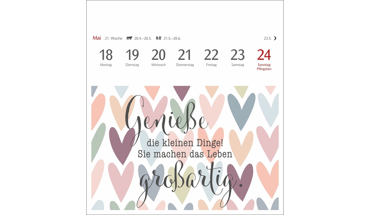 Werbekalender: Positive-Sprüche-Kalender Postkartenkalender 2026