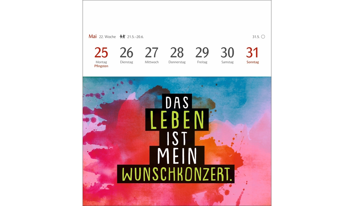 Werbekalender: Positive-Sprüche-Kalender Postkartenkalender 2026