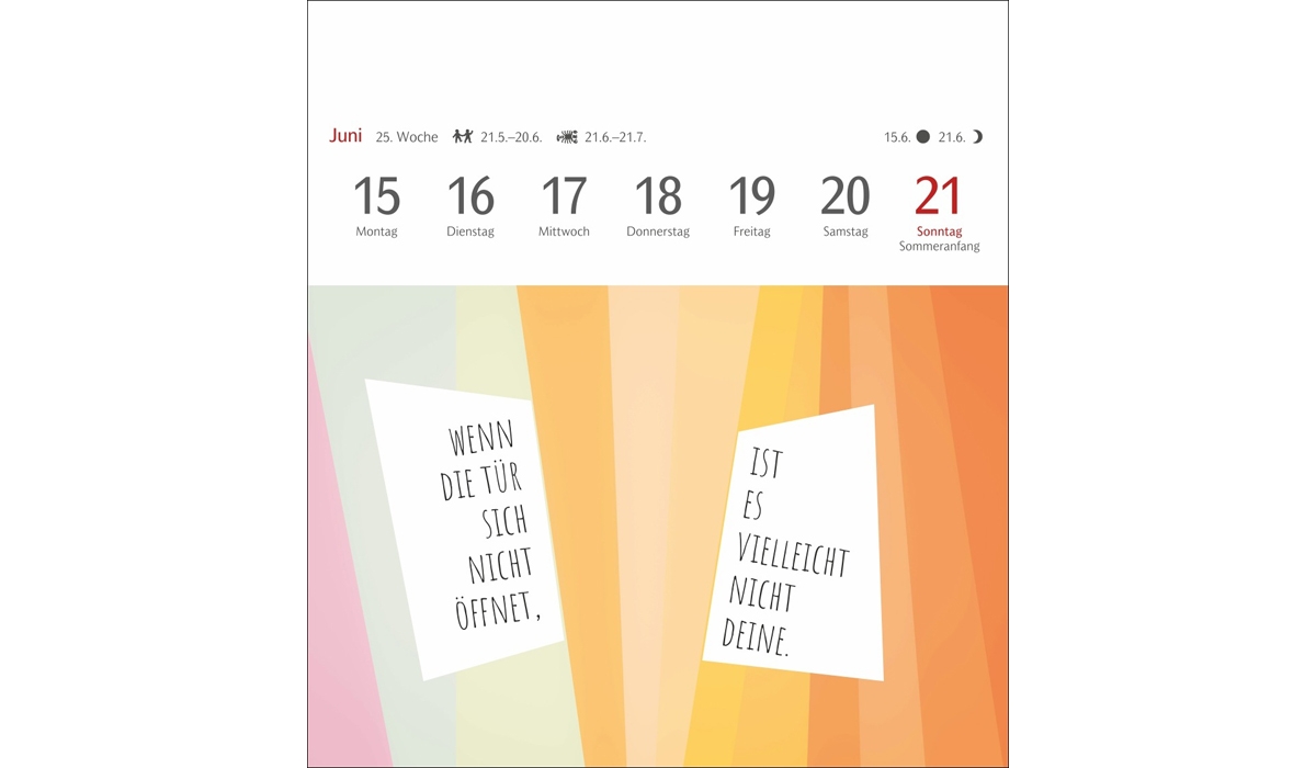 Werbekalender: Positive-Sprüche-Kalender Postkartenkalender 2026