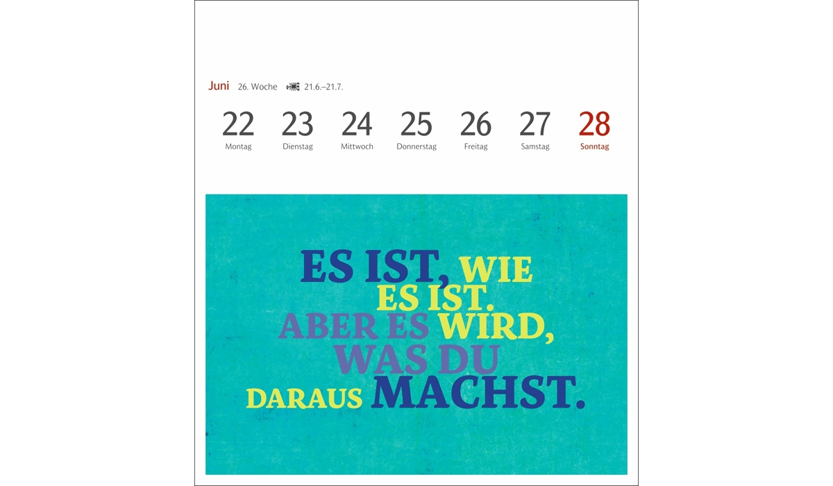 Werbekalender: Positive-Sprüche-Kalender Postkartenkalender 2026