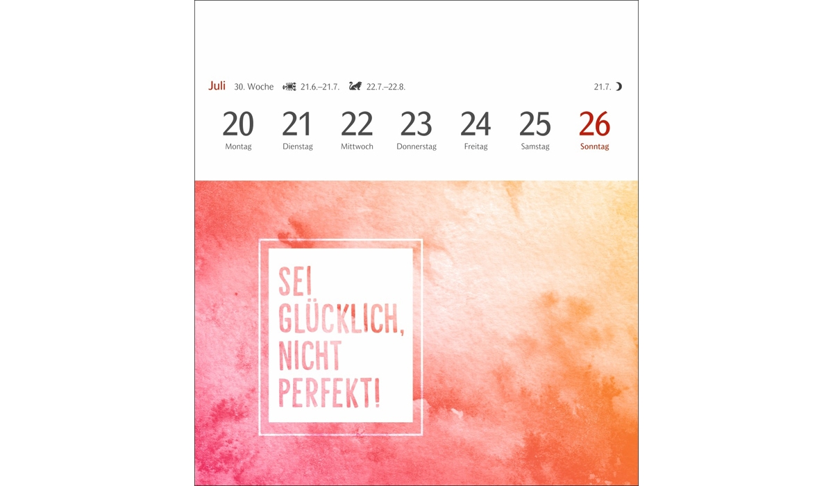 Werbekalender: Positive-Sprüche-Kalender Postkartenkalender 2026