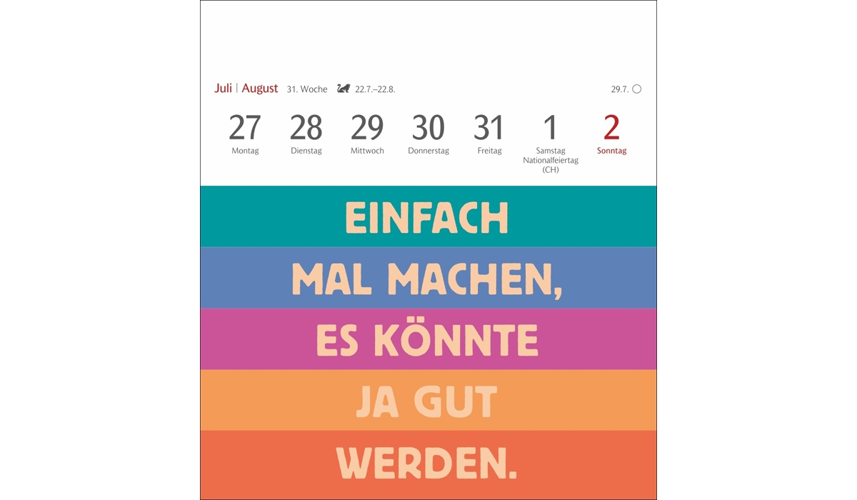 Werbekalender: Positive-Sprüche-Kalender Postkartenkalender 2026
