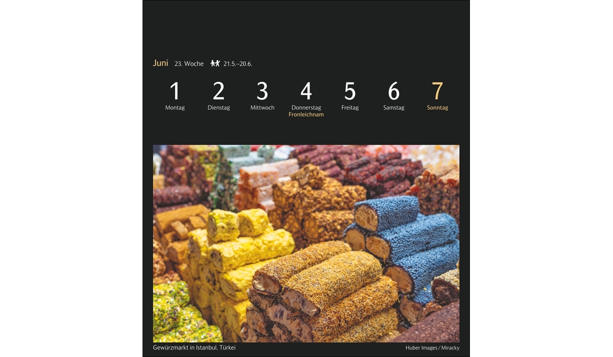 advertising calendar: The world in colors of postcard calendar 2026