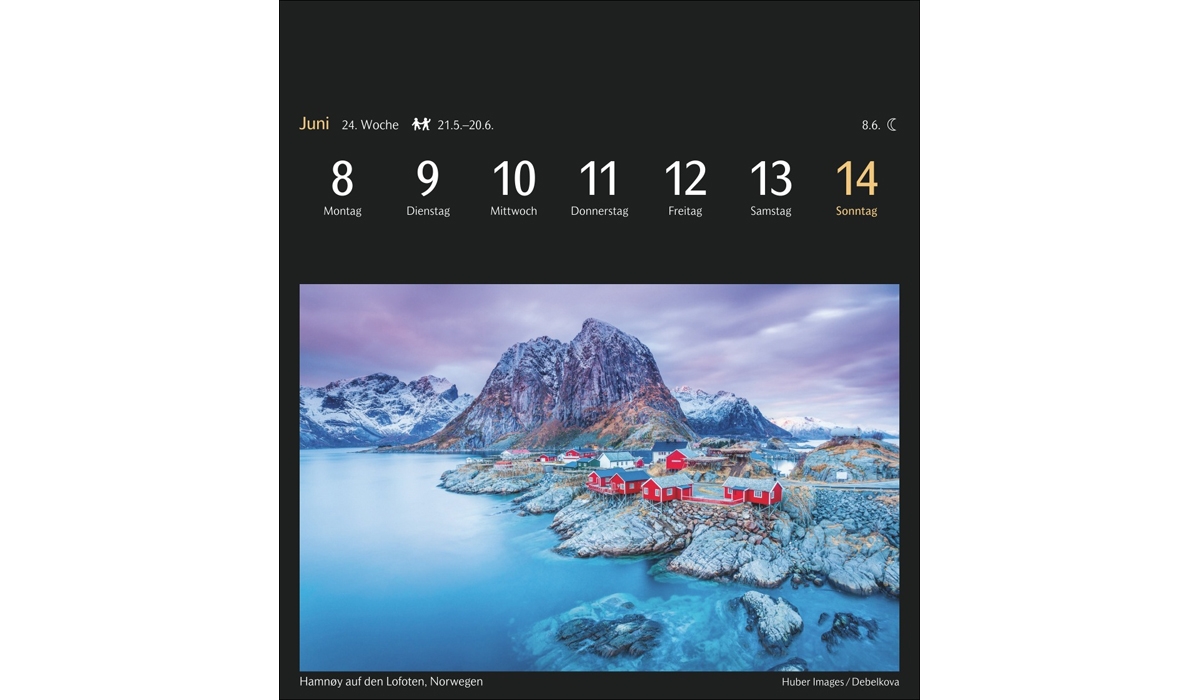 advertising calendar: The world in colors of postcard calendar 2026