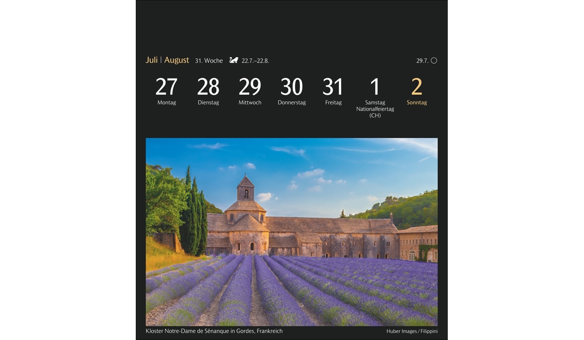 advertising calendar: The world in colors of postcard calendar 2026