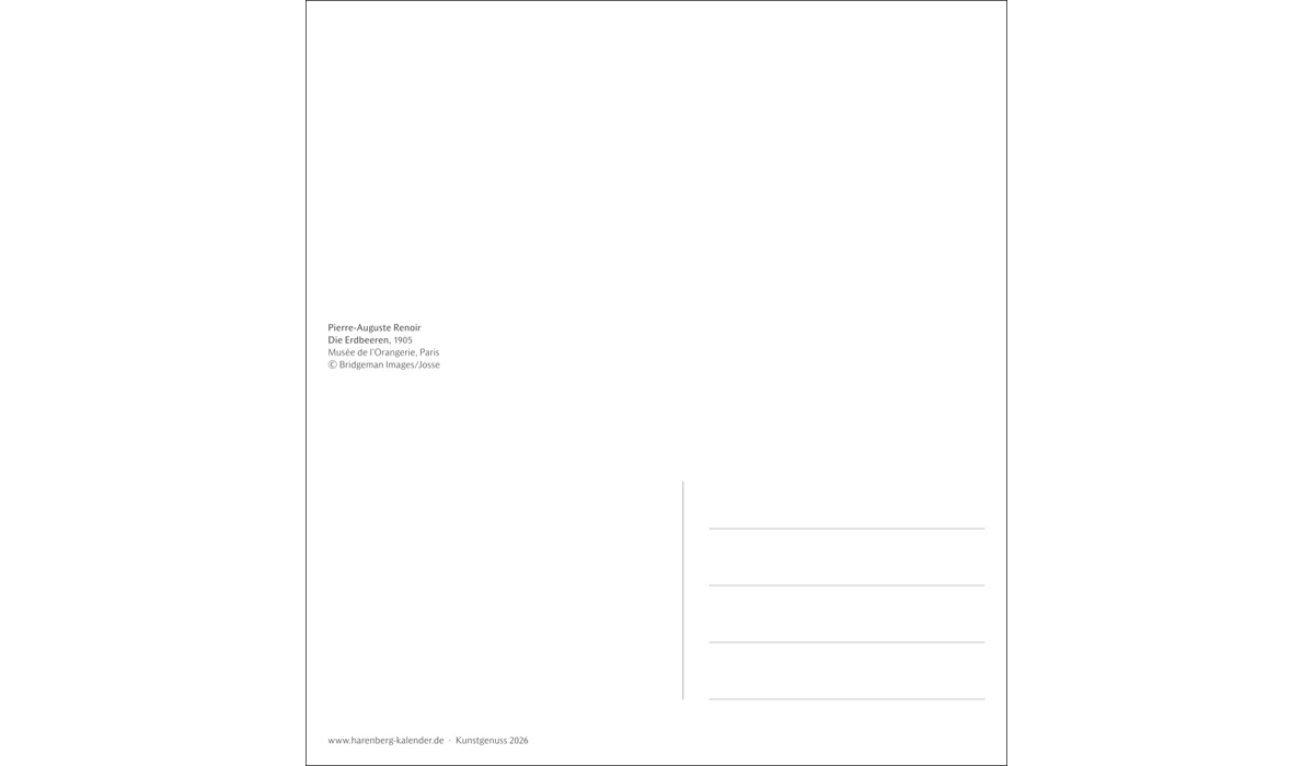 Werbekalender: Kunstgenuss Postkartenkalender 2026