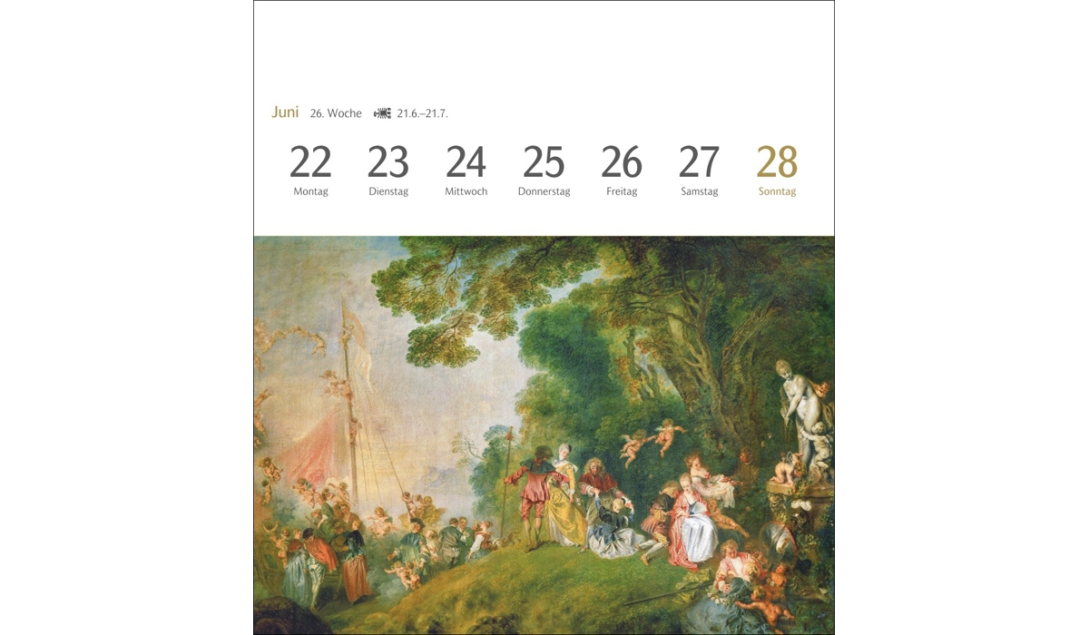 Werbekalender: Kunstgenuss Postkartenkalender 2026