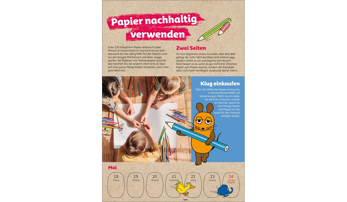 advertising calendar: Protect the earth with the mouse 2026