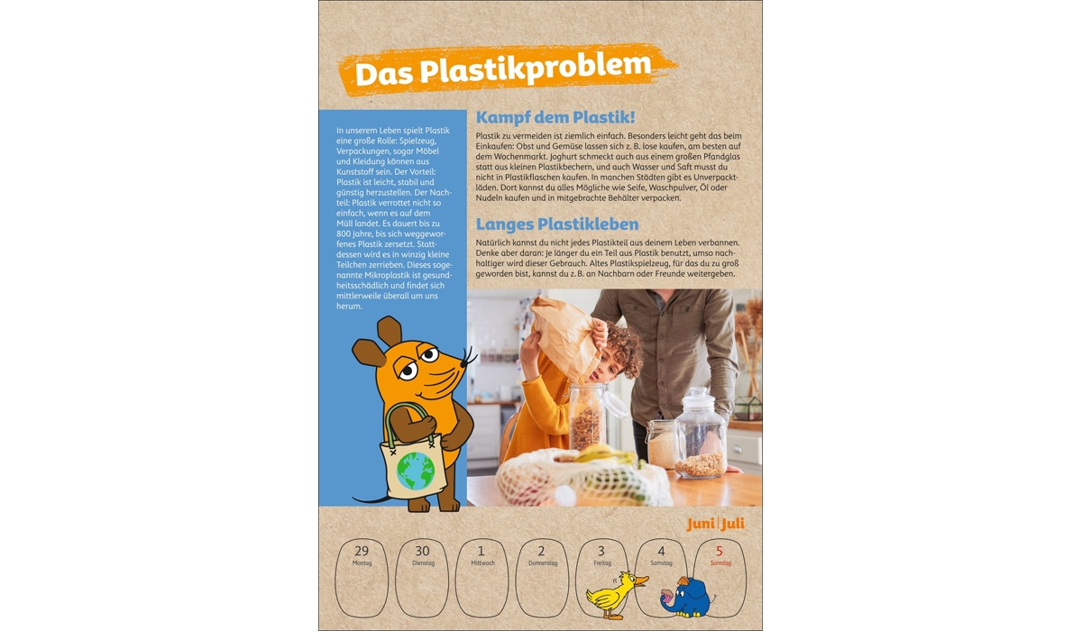 advertising calendar: Protect the earth with the mouse 2026