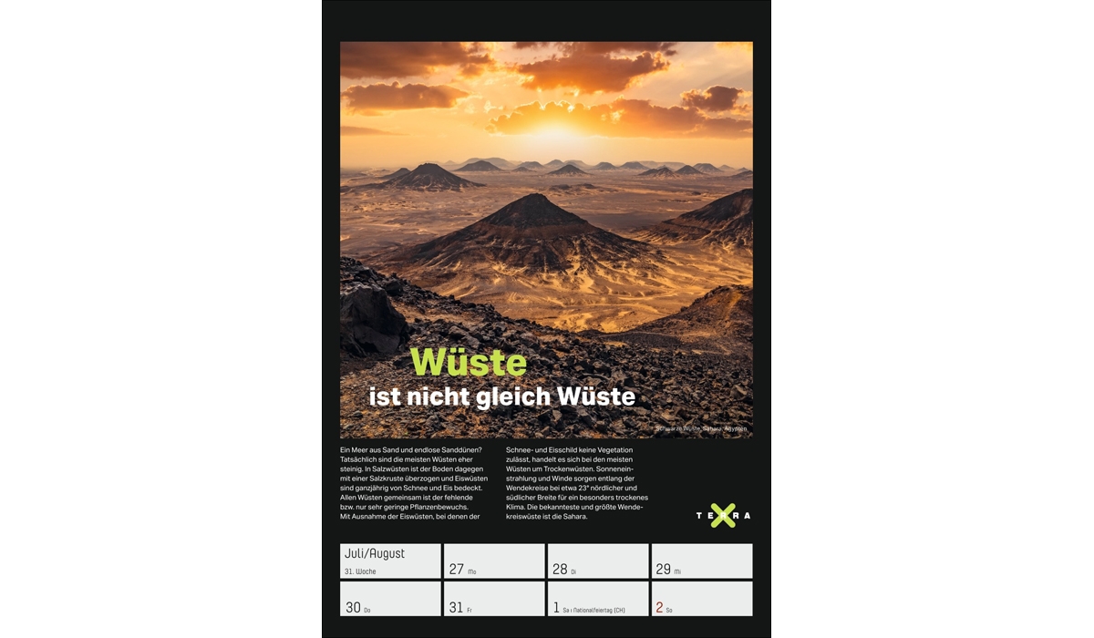 Werbekalender: Terra X - Das Wunder Erde Wochenplaner 2026
