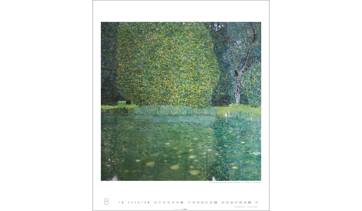 advertising calendar: Gustav Klimt 2026