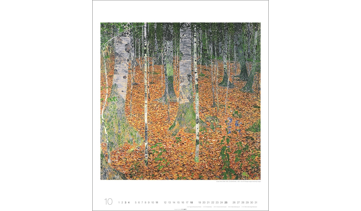 advertising calendar: Gustav Klimt 2026