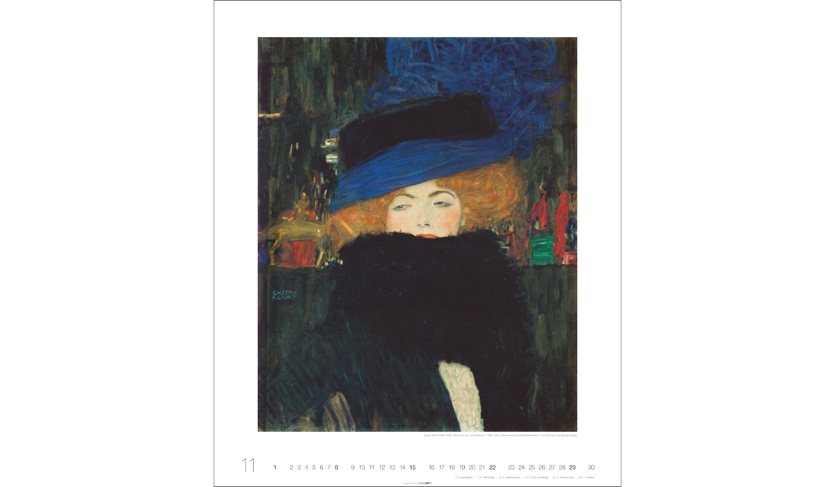 advertising calendar: Gustav Klimt 2026