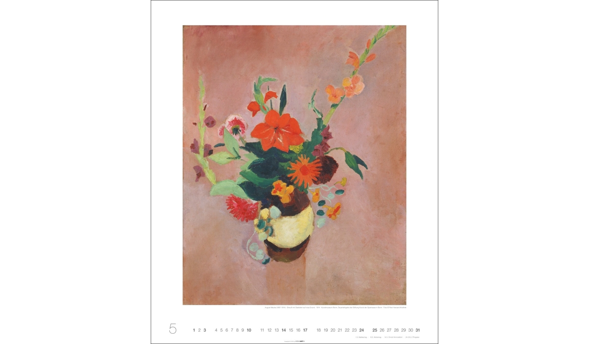 advertising calendar: August Macke 2026